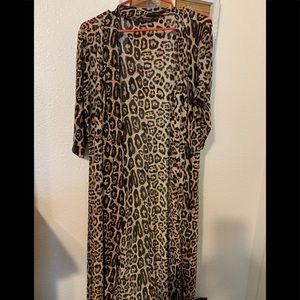 Crazy train cheetah print kimono
